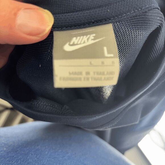 Vintage Nike Air Men's Embroidered Long Sleeve Mesh Tee T-Shirt Size L Navy - Picture 6 of 7